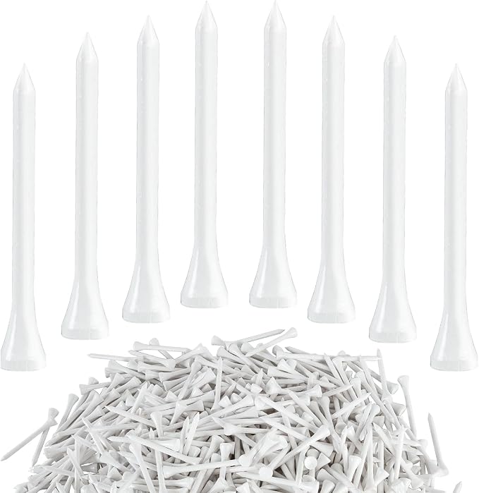 Bamboo Golf Tees 1000 PCS, 2-3/4 inch & 3-1/4 inch Length, Stronger Than Wood by DUPDMKIN