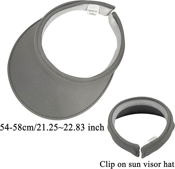 2 Pack Sun Visor Hats Women Men Clip On Wide Brim Visors Hat Outdoor Sports - Image 3