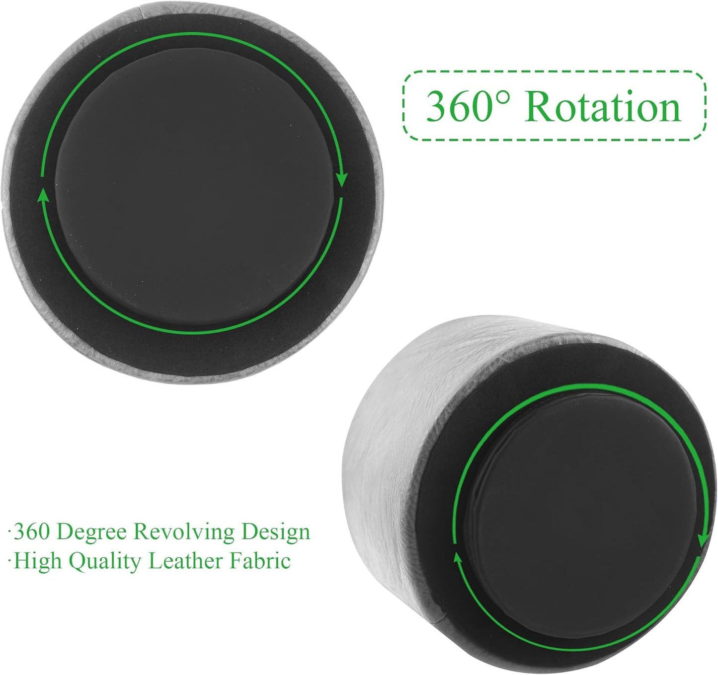 Hennaja Round Leather Art Supply Organizer,Remote Control Holder,360 Degree Spinning,Multi-Functional Pencil Holder,4 Compartments Desktop Stationary Organizer(1-Crazy Blue)