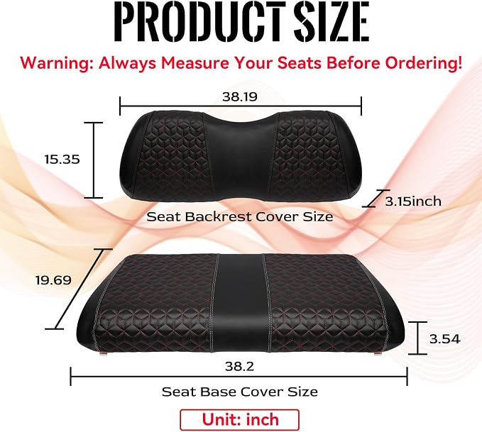 Golf Cart Seat Covers Front for Club Car Precedent 2004+ Standard Seat Cushion - Image 4