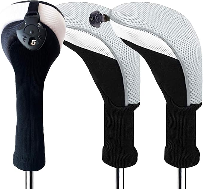FINGER TEN Golf Club Head Covers Woods Hybrids 1/2/3/4 Pack, Headcovers Men by FINGERTENSport