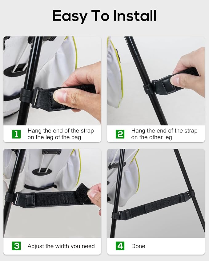 Big Teeth Golf Bag Accessories Leg Leather Strap, Stabilizer Strap, Equipment - Image 4