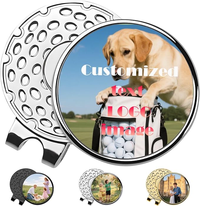 Custom Golf Ball Marker with Magnetic Hat Clip, Personalized Golf Ball Marker by Custom