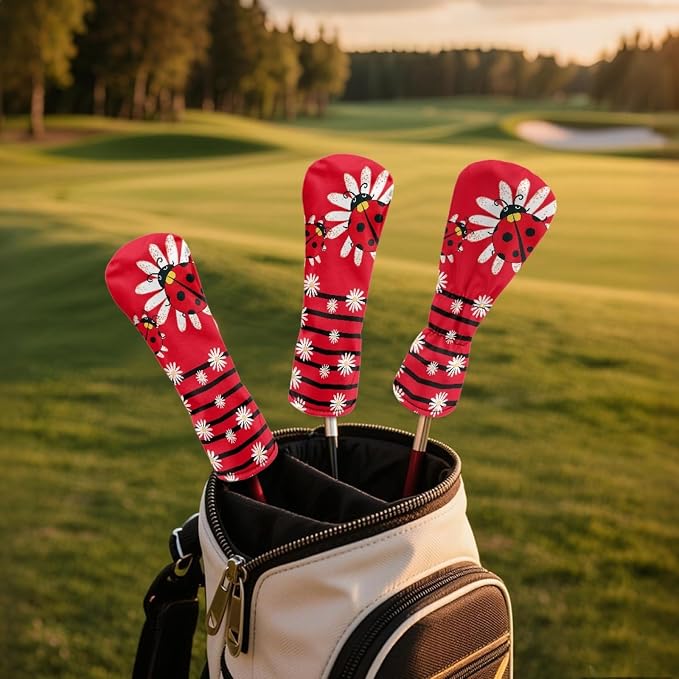 Golf Club Head Covers for Club Protective, Waterproof PU Leather Driver Fairway - Image 3