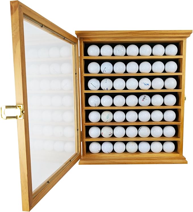 49 Golf Ball Display Case | Solid Wood Cabinet - Image 3