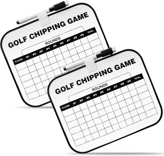 Golf Scorecard Board Erasable with 1 Free Pen, Plastic Write on Whiteboard Dry Erase Score Card Holder Accessories Gift for Men Women Golfer