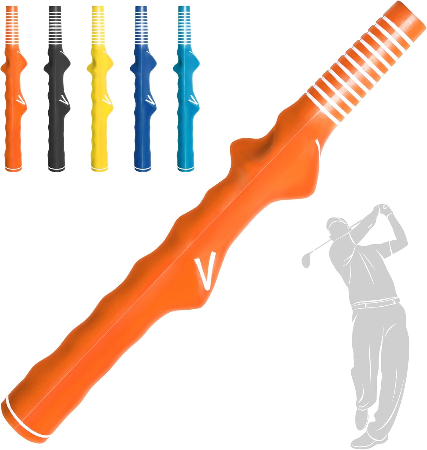 1 Pcs Right-Hand Golf Training Grip:Club,Rubber Swing Grip Trainer,Golf Accessories for Adults,Beginners,All Levels.Improvement Tool for Proper Hand Placement.