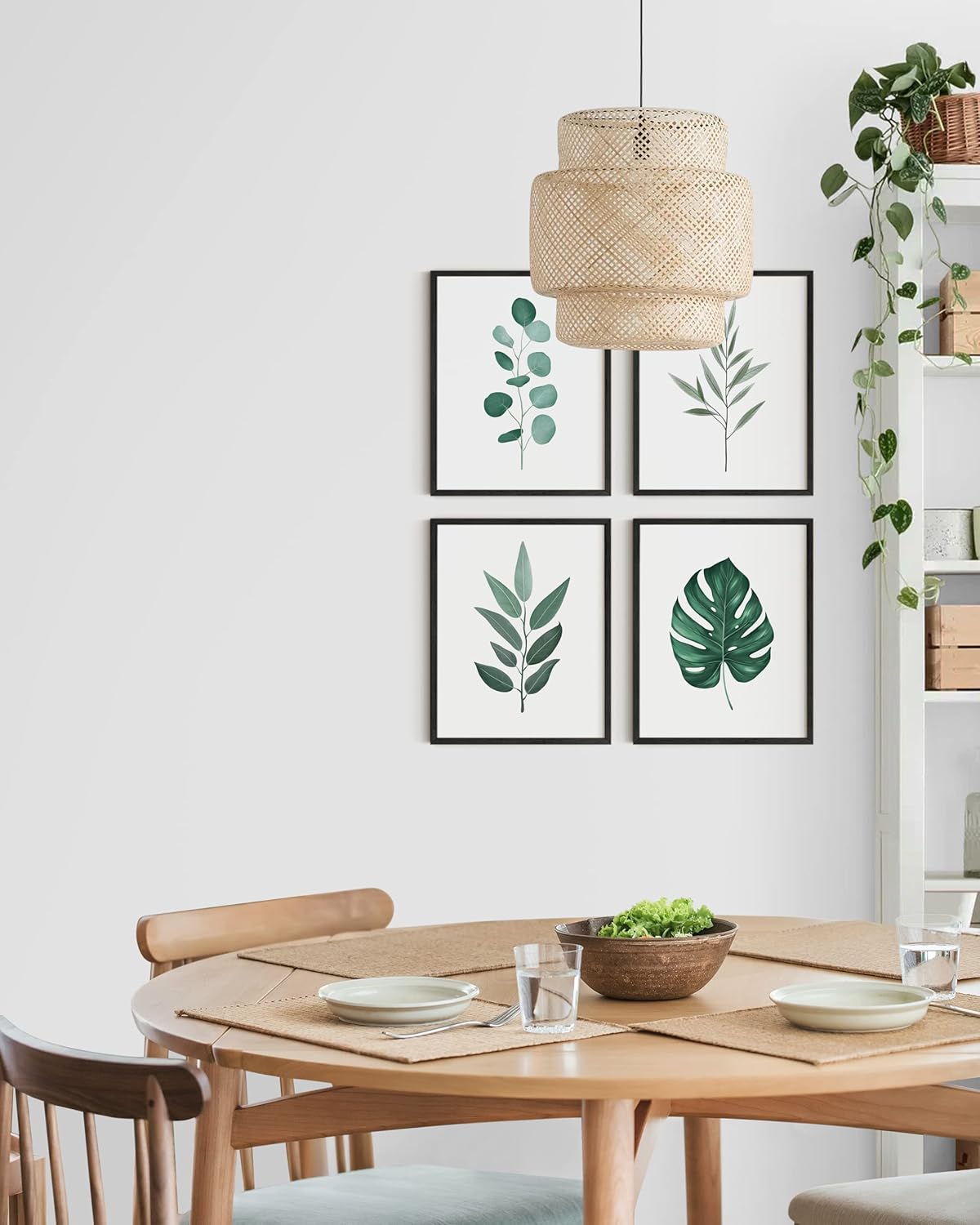 HAUS AND HUES Green Plant Art Print Set of 4-16x20