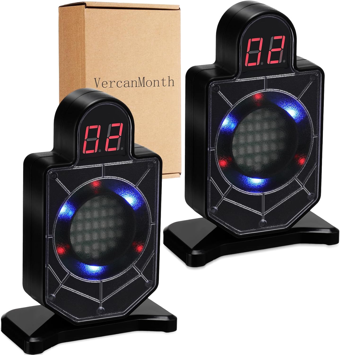 2 Pcs Dry Fire Laser Training System Portable Trainer and Counting Laser Targets for Dry Fire Shooting Practice