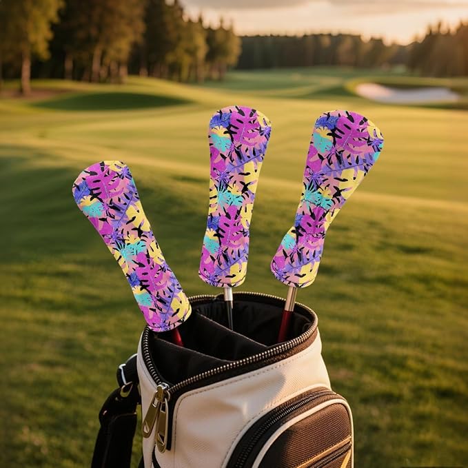Golf Club Head Covers for Club Protective, Waterproof PU Leather Driver Fairway - Image 3
