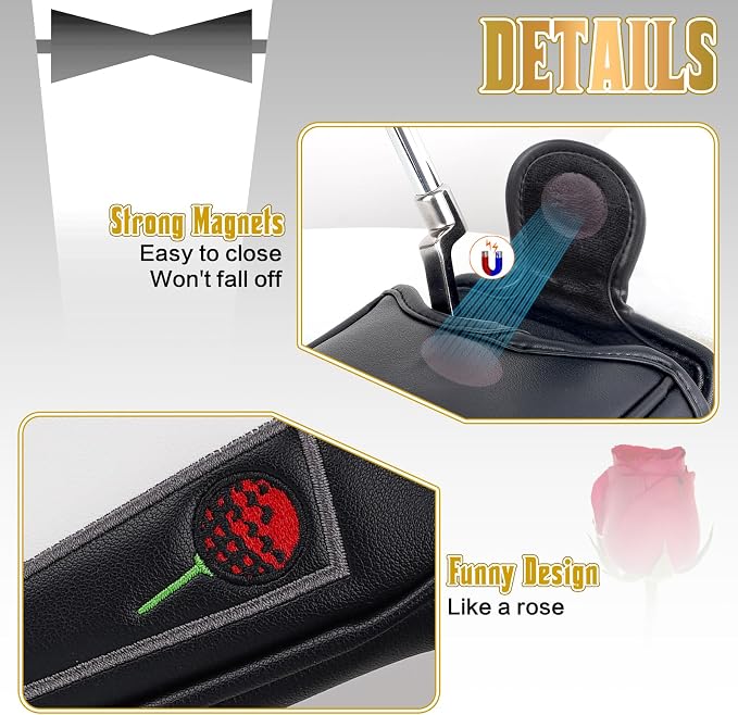 The Golf Father Golf Club Covers, Driver Fairway Hybrid Headcover, Funny Putter - Image 5