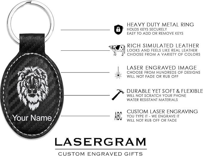 LaserGram Oval Keychain, Palm Trees, Personalized Engraving Included - Image 4