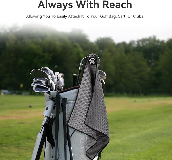 Magnetic Golf Towel with Clip and Cleaning Pocket -Premium Ultra Absorbent and - Image 2