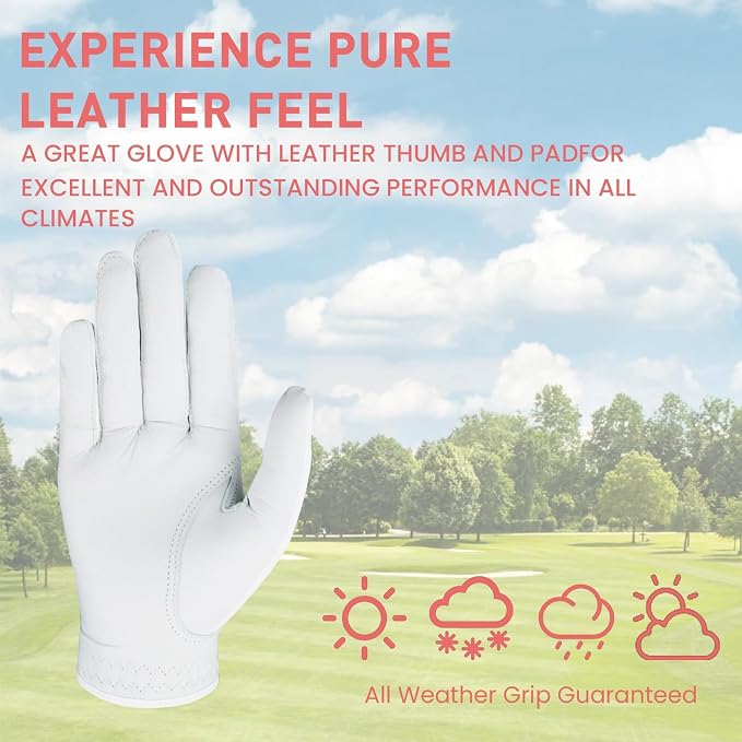 Women Golf Gloves Premium Leather - Image 3