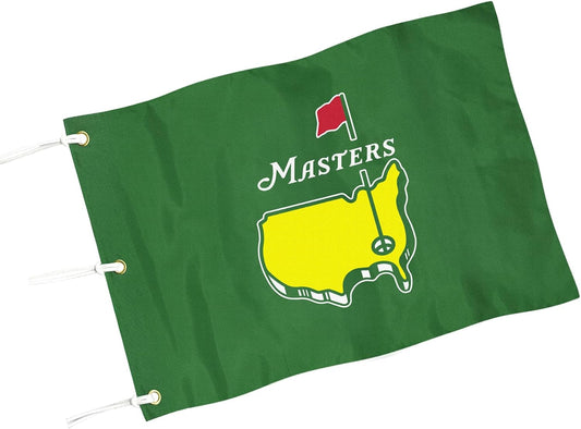 Golf Flag with Grommets, Double-Side Printed Augusta National Flag, 420D Nylon Golf Pin Flags, Putting Green Flags for Golf Course Driving Range Collection, 14" H x 20" L, Green