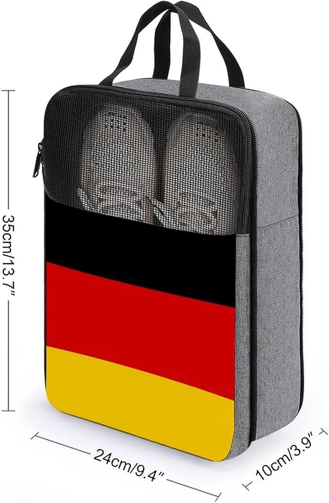 Reusable Portable Shoe Bag Germany Flag Lightweight Shoe Organizer - Image 2