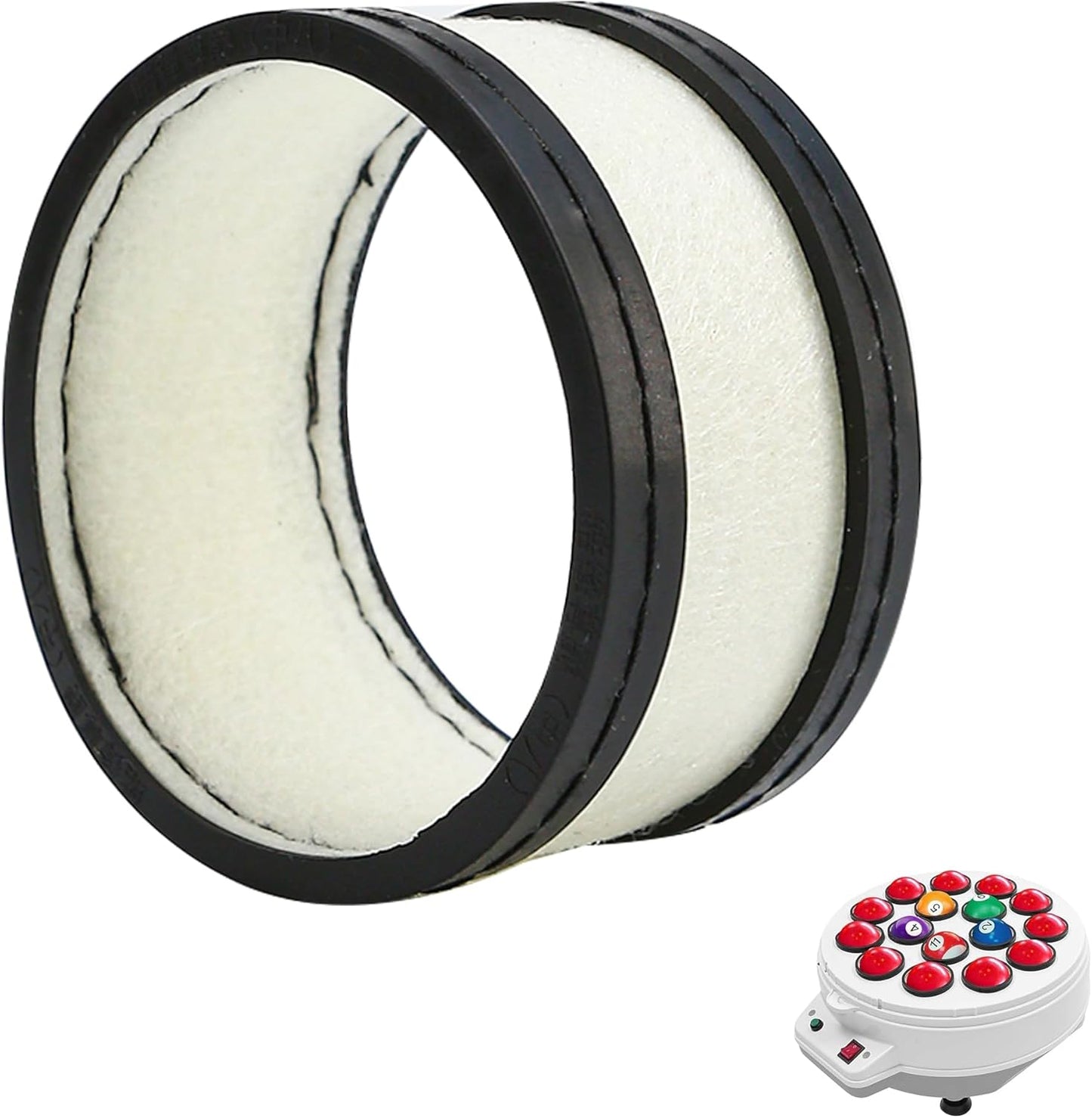 16 Laps Billiard Ball Cleaning Machine Wool Ring, Upgraded Pool Ball Cleaner Polisher with Circle Attachment Fit for Regal, Not Easy to Deform, Long Service Life, Accessories for Polishing Ball
