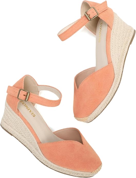 Platform Wedges Sandals for Women, Ankle-Strap, Cap Toe, Summer Espadrilles - Image 6