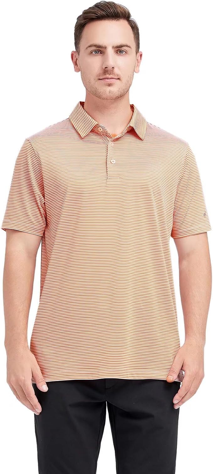 Golf Shirts for Men Dry Fit Short Sleeve Print Performance Moisture Wicking - Image 2