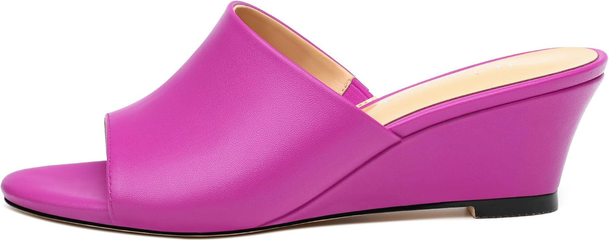 Wedge Sandals for Women Open Toe Wedge Heels Womens Matte High Heel Sandal - Image 2