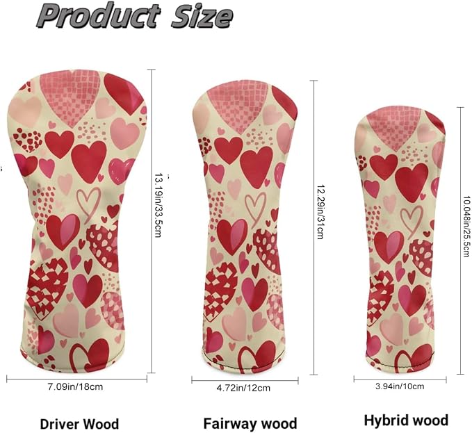 Golf Club Head Covers for Club Protective, Waterproof PU Leather Driver Fairway - Image 7