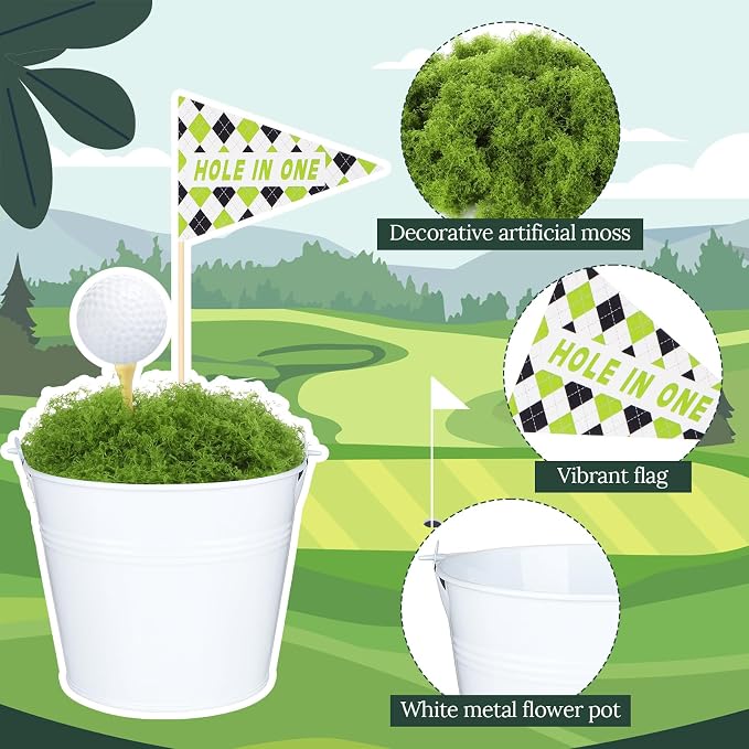 6 Set Golf Party Table Decorations Kit Party Supplies Includes Mini Golf Iron - Image 3