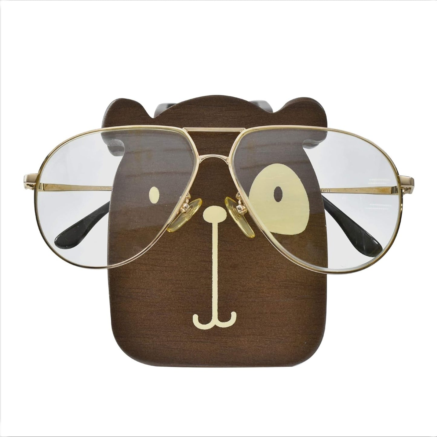 I'm Wood Multipurpose Eyeglass Phone Pen & Pencil Holder Stand Stationery Desk Organizer Accessories, For Home Office Desktop Decor Birthday Graduation Gifts “Dream Big Aim High” (Dog)