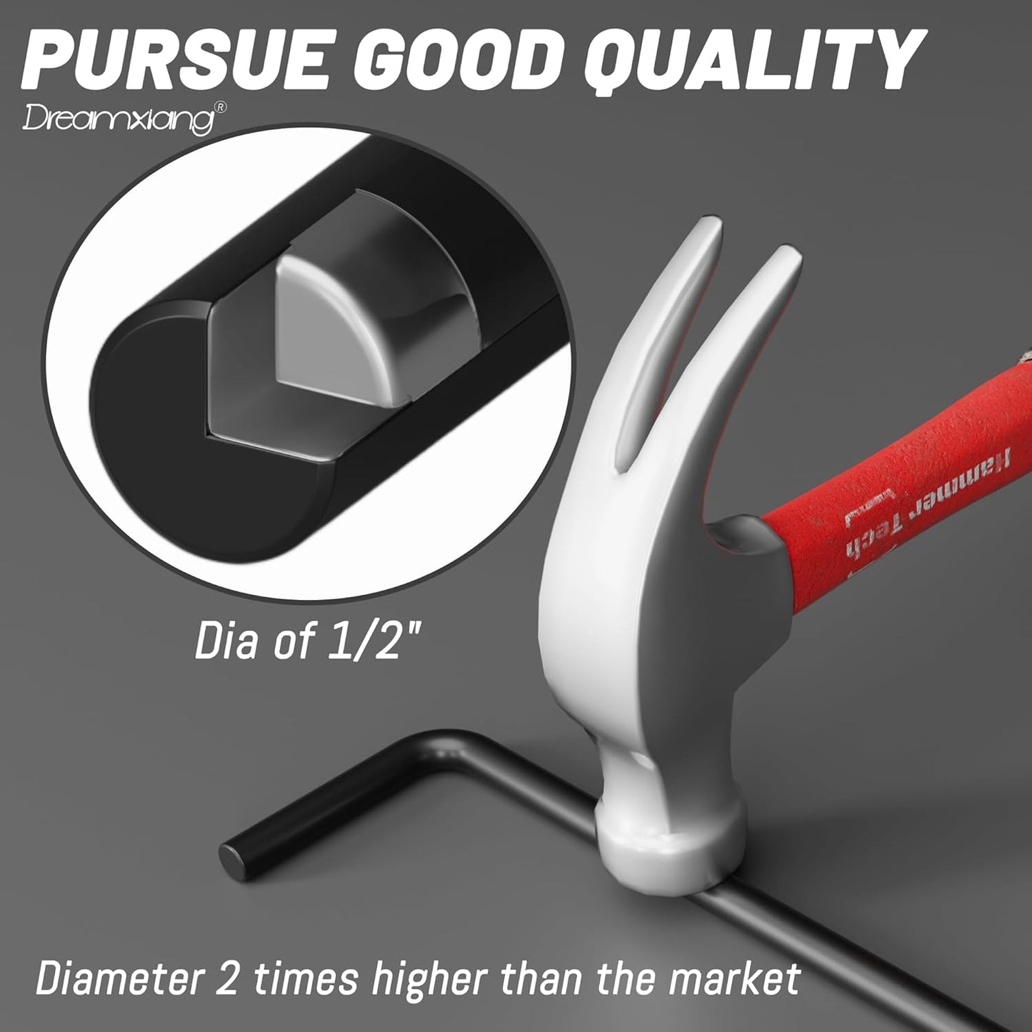 24" Heavy Duty Cane Bolt Gate Drop Rod Extra Thick Hardware Ground Latch for Wood PVC Vinyl Metal Fences Gates, Double Doors, Black Solid Steel-1 Pack