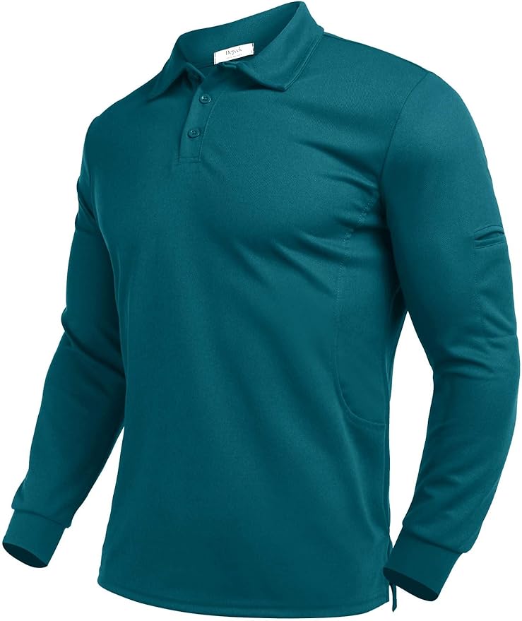 Deyeek Men's Polo Shirts Long Sleeve Golf Polo Shirts by Deyeek