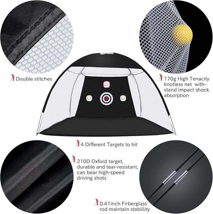 Golf Net, 10 x 7ft Backyard Practice net, Golf Hitting, Driving Net - Image 5