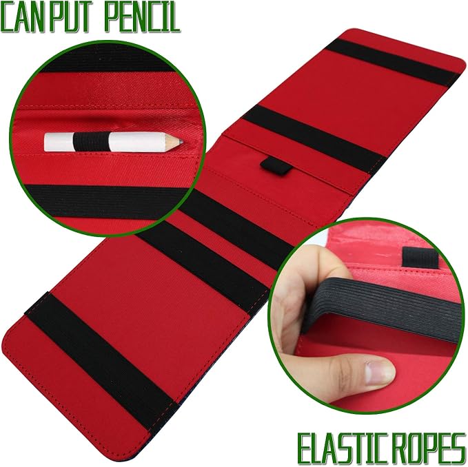 FINGER TEN Golf Scorecard Holder Leather Yardage Books Cover Lucky Clover - Image 3