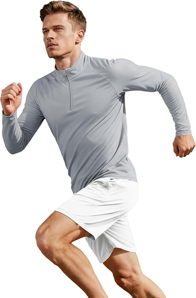 Boladeci Men's UPF 50+ Sun Shirts 1/4 Zip Long Sleeve SPF UV Protection - Image 5