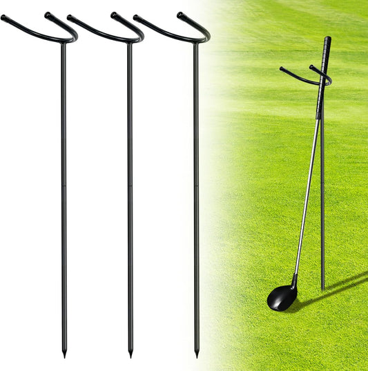 3pcs Golf Club Holder, U Shaped Detachable Golf Club Stand Keeps Your Clubs Clean, Dry and Visible, Metal Golf Club Stand Easy to Carry