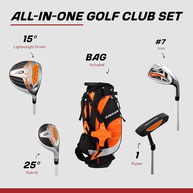 Precise XD-J Kids Golf Clubs Set – Boys’ & Girls’ Junior Golf Set - Image 2