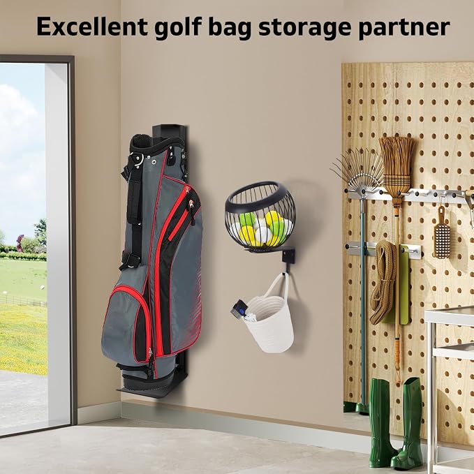 360° Swivel Wall Mount Golf Ball Storage Rack - Image 2