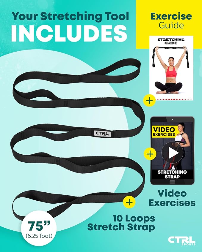 Stretching Strap Non Elastic Yoga Strap - Image 2