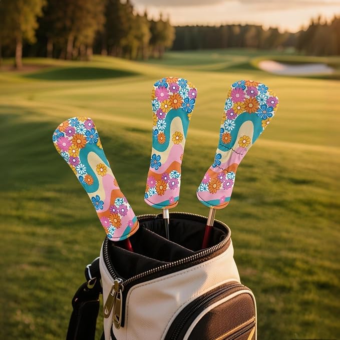Golf Club Head Covers for Club Protective, Waterproof PU Leather Driver Fairway - Image 3