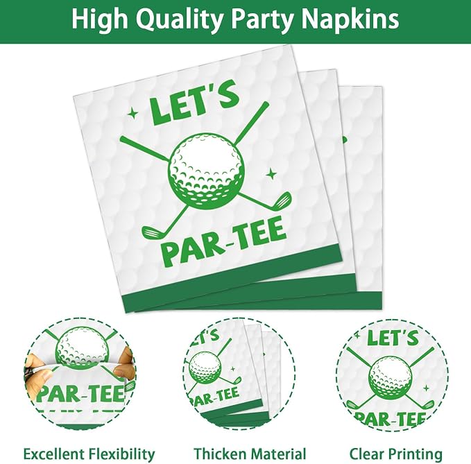 96 Pcs Golf 30th Birthday Party Decorations Golf Theme Tableware Set Golf - Image 4