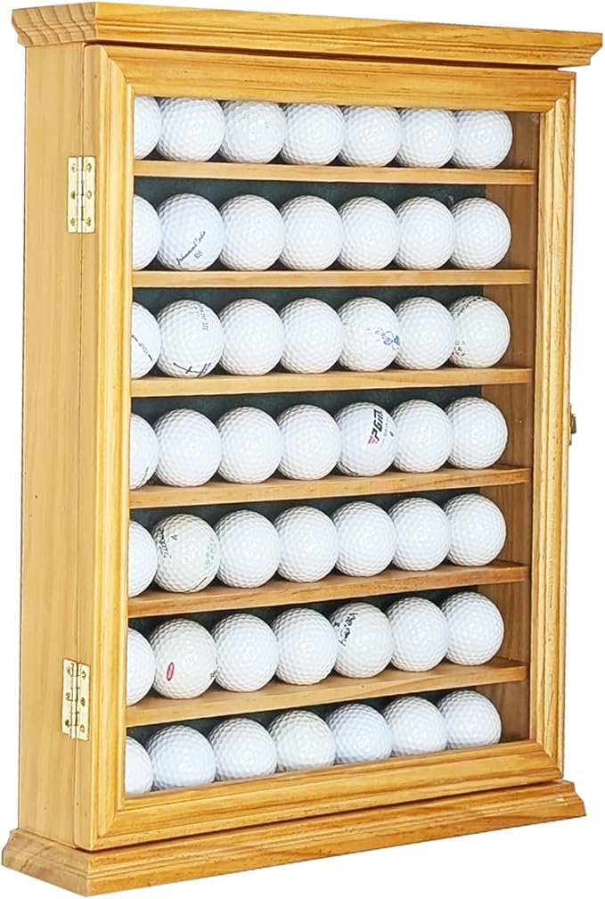 49 Golf Ball Display Case | Solid Wood Cabinet - Image 4