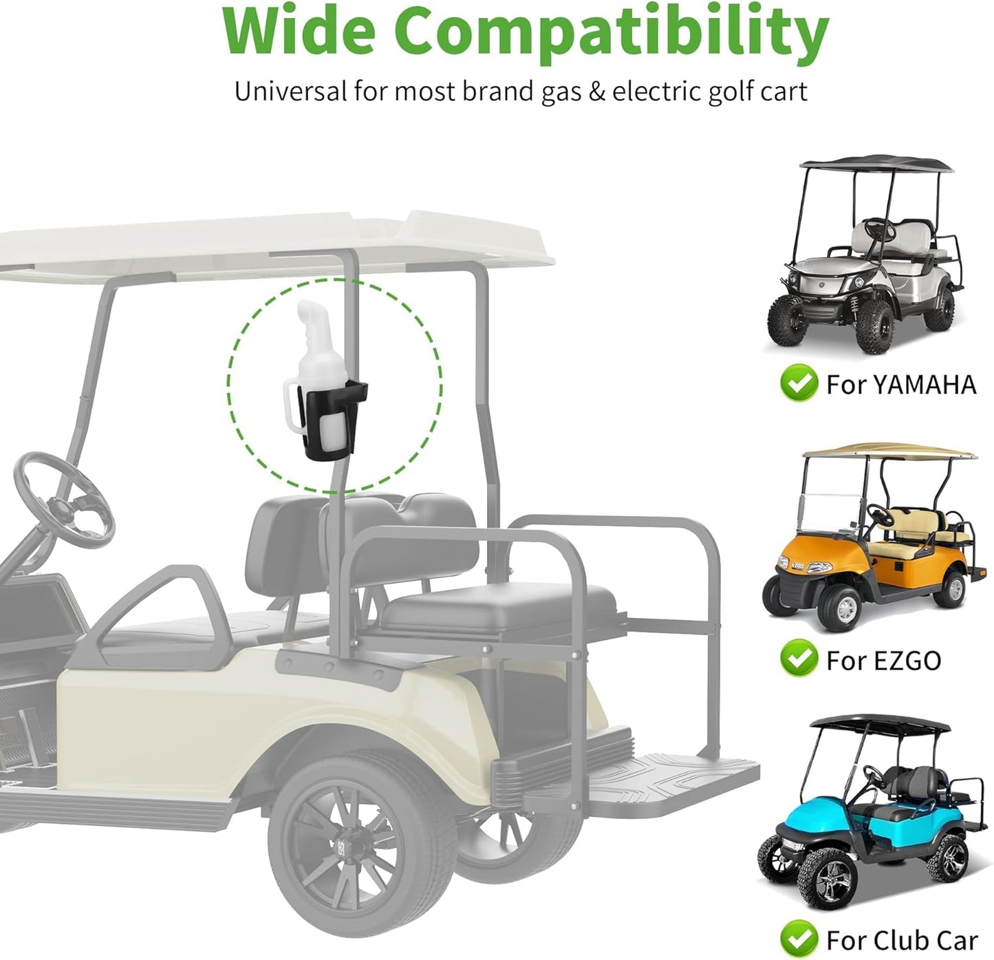 10L0L Universal Golf Cart Sand Bottle with Holder for Yamaha EZGO Club Car, Divots Filler Sand & Seed Bottle