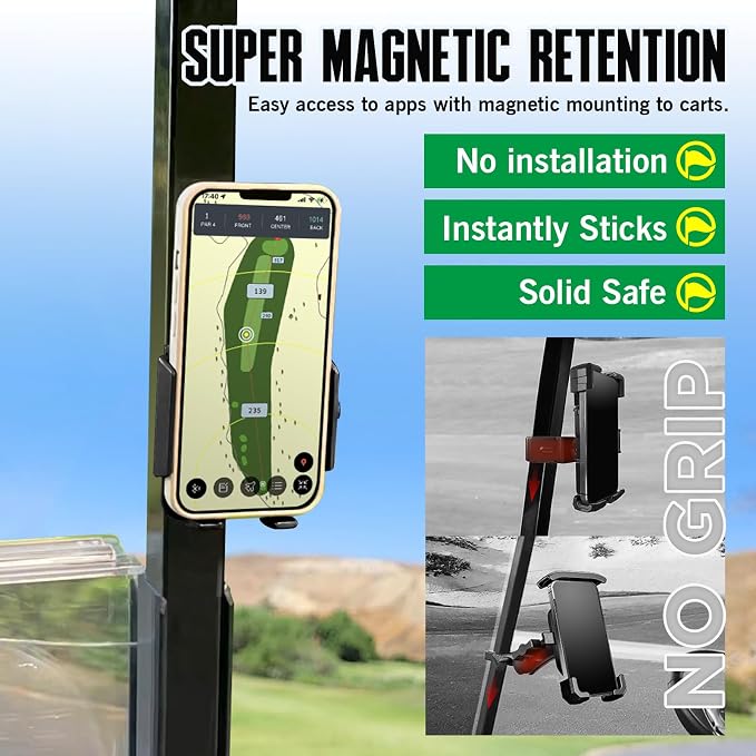 Dprofy Strong Magnetic Golf Phone Holder Golf Cart Phone Mount Golf Accessories - Image 3