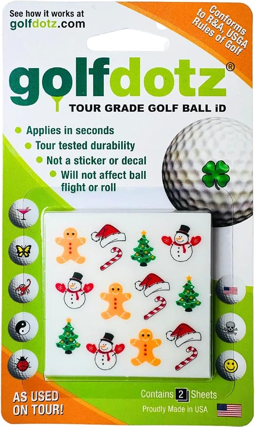 Golfdotz - USGA Rule Conforming Golf Ball Markers, Golf Ball Stickers by Golfdotz