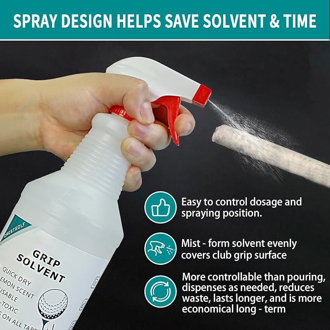 Crestgolf Professional Golf Grip Solvent 32 OZ Solvent Light &Mild Lemon Scent - Image 3