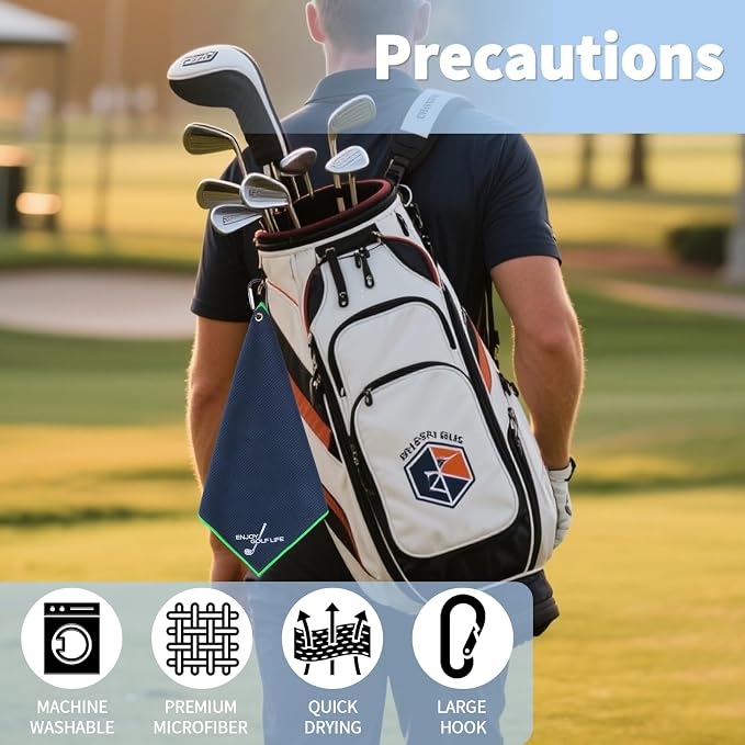 3 Pack Golf Towel, Top-Tier Microfiber Super Absorbent Golf Towels - Image 7