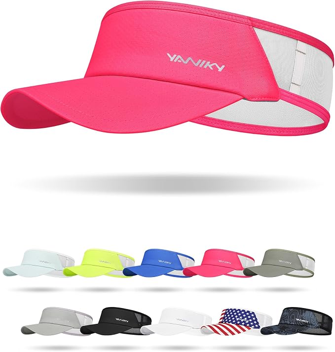 Sports Sun Visor Hats for Women Men Lightweight Breathable Cooling Stretchy by Unknown