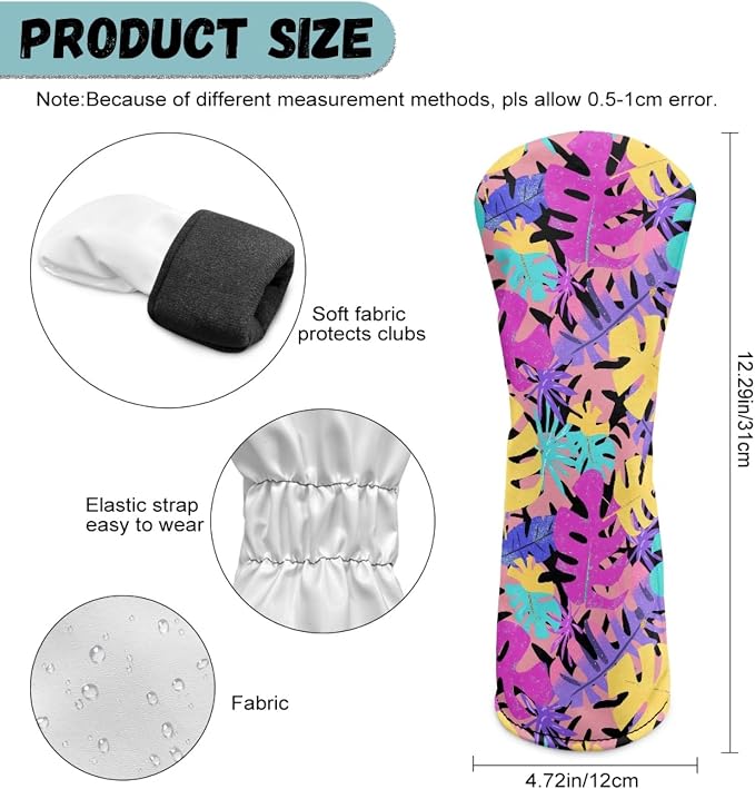 Golf Club Head Covers for Club Protective, Waterproof PU Leather Driver Fairway - Image 6