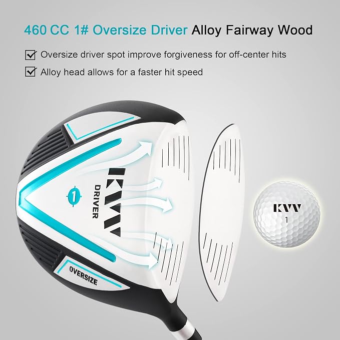 KVV Premium Right Hand Golf Club Set 11-Piece Set - Image 4