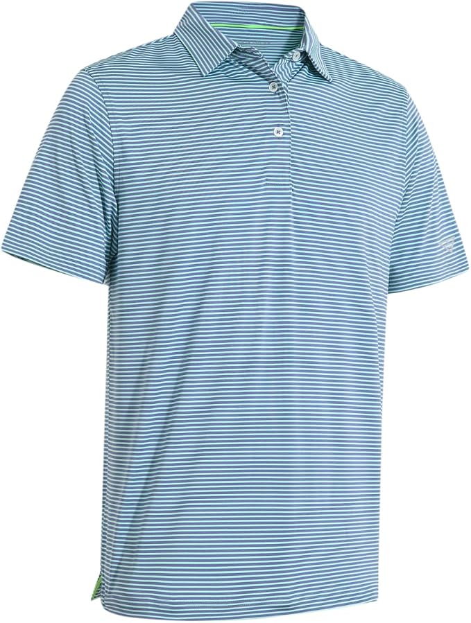 Golf Shirts for Men Dry Fit Short Sleeve Print Performance Moisture Wicking by MAELREG