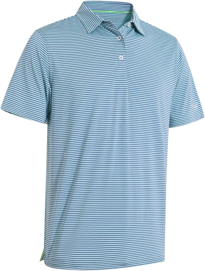 Golf Shirts for Men Dry Fit Short Sleeve Print Performance Moisture Wicking by MAELREG