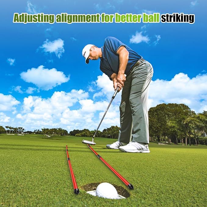 Golf Alignment Sticks 2 Pack, 48″Collapsible Practice Rods - Image 6